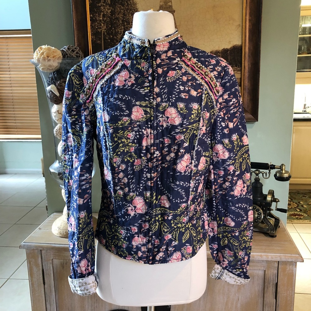 Free People Meadow floral quilted jacket medium - Picture 4 of 8